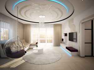 уютная гостиная футуризм