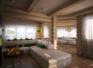 дизайн интерьеров срубов